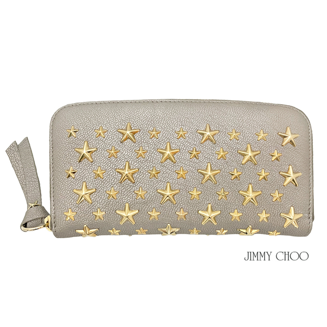 JIMMY CHOO - 新品ジミーチュウJIMMY CHOO星スタッズFILIPA長財布メタルグレー