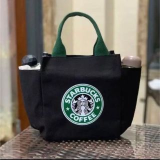 スターバックス(Starbucks)の【スタババッグ 】スターバックス ミニトートバッグ 弁当バッグ 黒(エコバッグ)