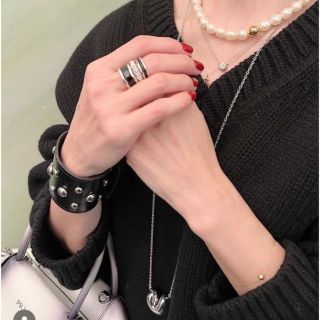 chieko +チエコ　Lulu ring シルバー✖️ブラック　完売品(リング(指輪))