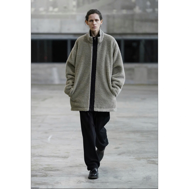 春夏新作モデル stein 22AW Wool Boa Zip Long Jacket S ダウン