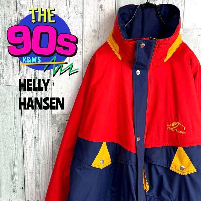 90's HELLY HANSEN ヘリーハンセン  ロゴ刺繍　セーリングギア