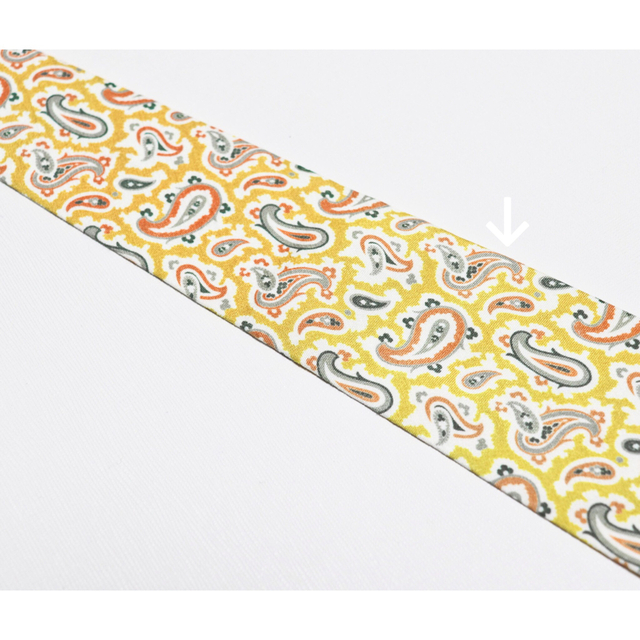 LARDINI(ラルディーニ)の 《ラルディーニ》新品 イタリア製 シルク100% ペイズリー柄 ネクタイ 黄 メンズのファッション小物(ネクタイ)の商品写真