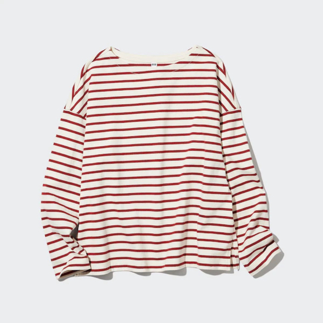 UNIQLO(ユニクロ)のUNIQLO women's ボーダーTシャツ　Lサイズ レディースのトップス(Tシャツ(長袖/七分))の商品写真