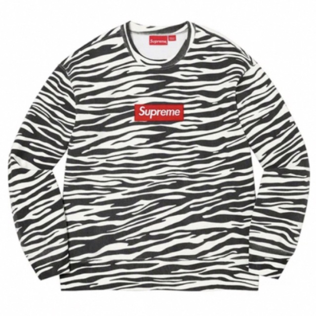 M■シュプリーム Supreme■Box Logo Crewneck Zebra