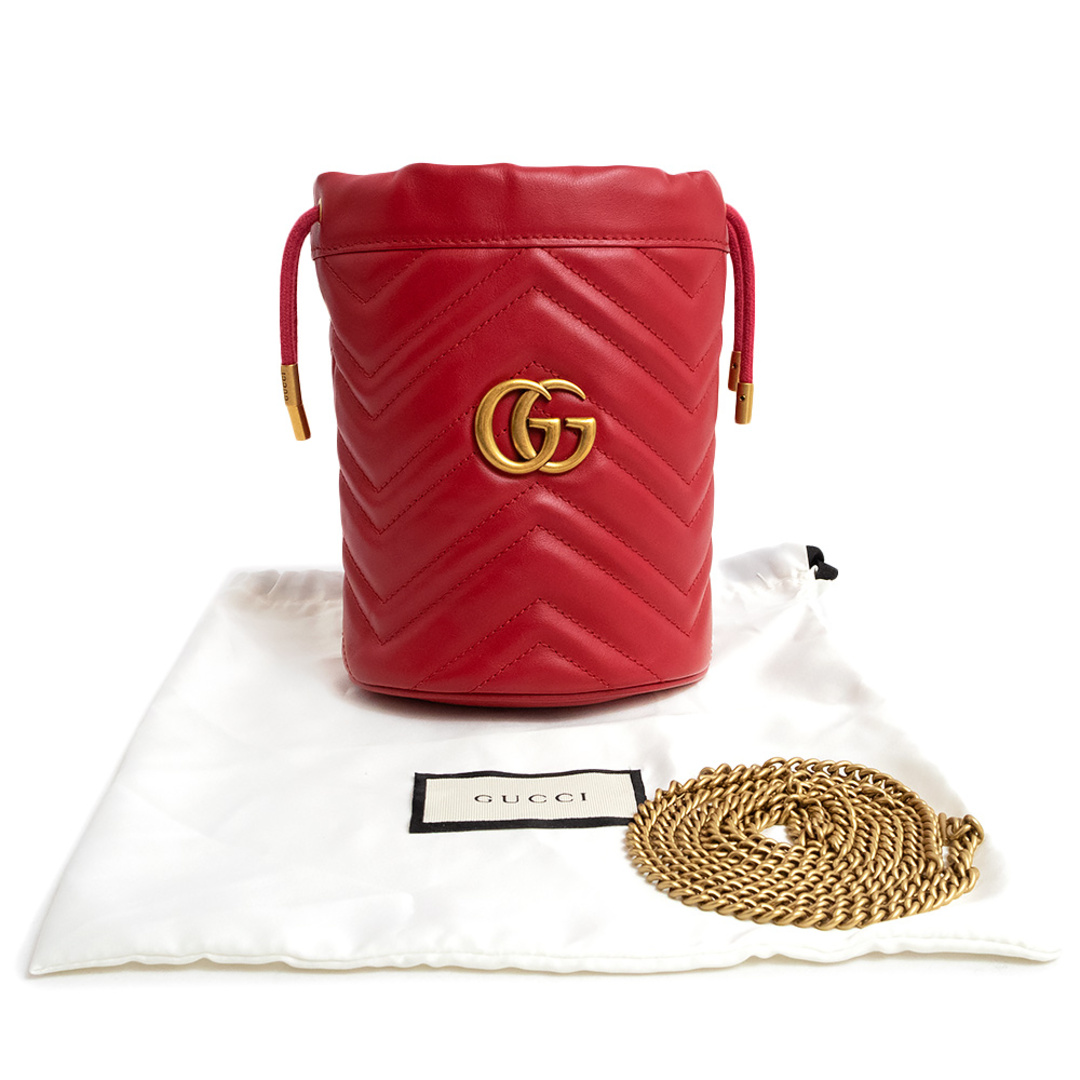 Gucci - グッチ GGマーモント ミニ バケットバッグ ショルダーバッグ