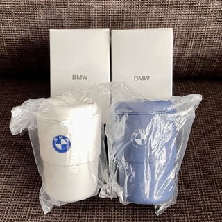 ビーエムダブリュー(BMW)の【新品】BMW カフェタンブラー タンブラー　蓋つき　カップ　ブルー　ホワイト(タンブラー)