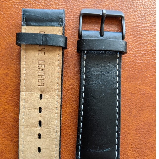 時計ベルト　革　未使用 メンズの時計(レザーベルト)の商品写真