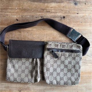 グッチ(Gucci)の美品 グッチ GGキャンバス ボディバッグ ウエストポーチ (ボディバッグ/ウエストポーチ)