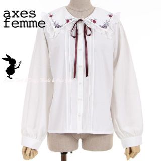 アクシーズファム(axes femme)のaxes femme POETIQUE ラ レコルト刺繍襟ブラウス(シャツ/ブラウス(長袖/七分))