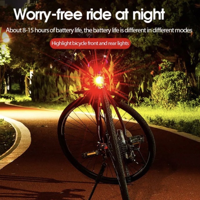 自転車テールライト リアライト 電池式　人気商品取付け簡単　防犯　高輝度 スポーツ/アウトドアの自転車(パーツ)の商品写真