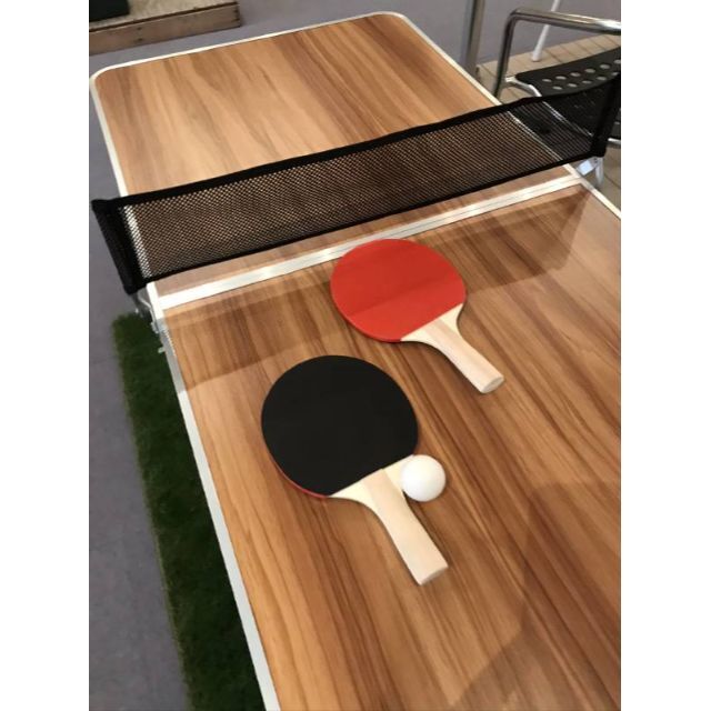 お家で遊ぼう! 折りたたみ卓球台 卓球 ピンポン ピンポンテーブル ラケット付 1