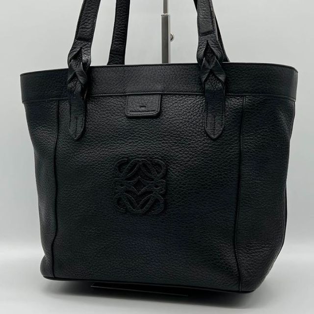 カラーブラックBLACK黒✨極美品✨LOEWE ロエベ アナグラム フスタ ハンドバッグ トートバッグ