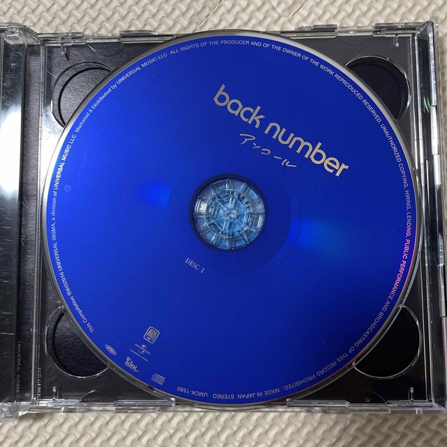 BACK NUMBER(バックナンバー)のbacknumber アンコール エンタメ/ホビーのCD(ポップス/ロック(邦楽))の商品写真