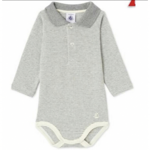 PETIT BATEAU(プチバトー)のプチバトー襟付きボディ　H&Mセーター キッズ/ベビー/マタニティのベビー服(~85cm)(肌着/下着)の商品写真