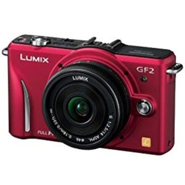 Panasonic(パナソニック)の【USED】Panasonic LUMIX GF2 ファインレッド スマホ/家電/カメラのカメラ(コンパクトデジタルカメラ)の商品写真