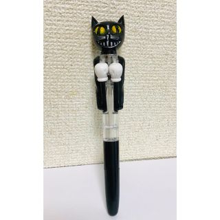 黒猫 ボールペン おもしろ雑貨 動くおもちゃ 猫雑貨 パンチマシーン(その他)