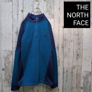 ザノースフェイス(THE NORTH FACE)の【美品】ノースフェイス　フリース　ブルー　メンズL／レディースXL(ニット/セーター)