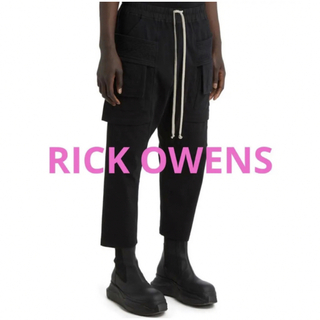 Rick Owens - 美品 リックオウエンス RICK OWENS クロップド カーゴパンツ M 黒色
