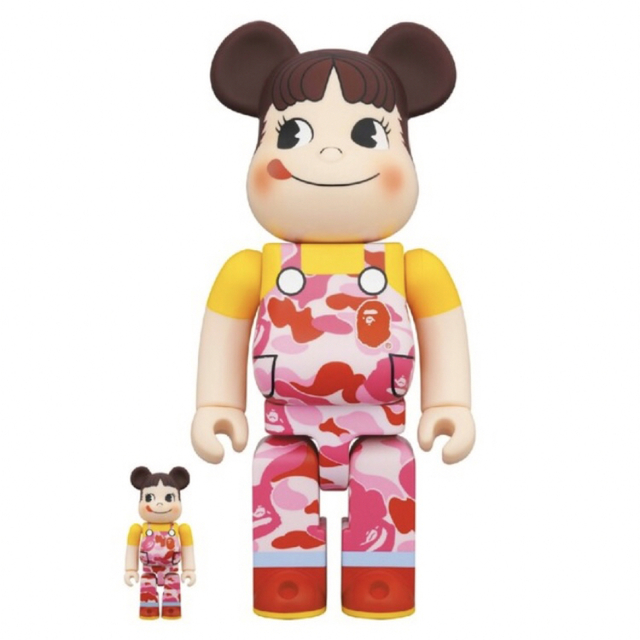 BE@RBRICK 不二家 BAPE CAMO ピンク 400&100 通信販売 11050円 e-gaio