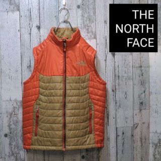 ザノースフェイス(THE NORTH FACE)の【美品】ノースフェイス　ダウン　ベスト　中綿　インナーダウン　オレンジ　メンズM(ダウンベスト)