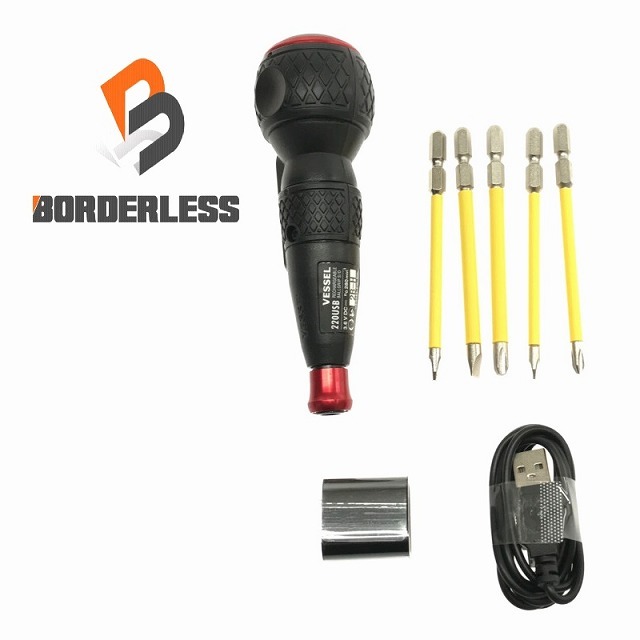 ☆未使用品☆ VESSEL ベッセル 電ドラボール 220USB-5 ビット5本付き 電動ドライバー 手動ドライバー 62934 | フリマアプリ ラクマ
