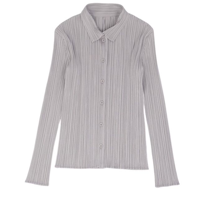 美品 プリーツプリーズ イッセイミヤケ PLEATS PLEASE セットアップ スカートスーツ プリーツ シャツ スカート レディース 3(L相当) グレー 美品 プリーツプリーズ イッセイミヤケ PLEATS PLEASE セットアップ スカートスーツ プリーツ シャツ スカート レディース 3(L相当) グレー