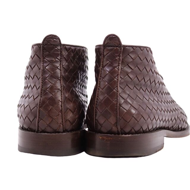 ボッテガヴェネタ BOTTEGA VENETA ブーツ イントレチャート チャッカブーツ カーフレザー メンズ シューズ 靴 43.5(28.5cm相当) ブラウン