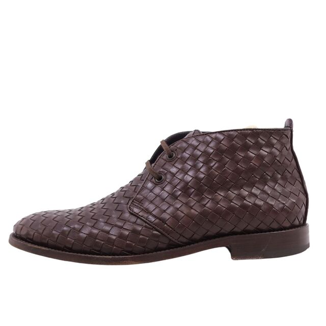 ボッテガヴェネタ BOTTEGA VENETA ブーツ イントレチャート チャッカブーツ カーフレザー メンズ シューズ 靴 43.5(28.5cm相当) ブラウン