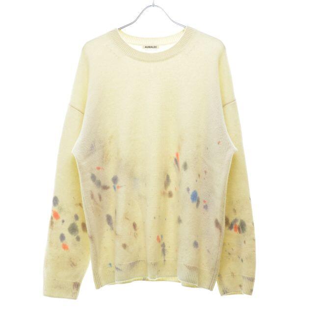 【AURALEE】CASHMERE HAND PAINTED KNITカシミヤ100％付属品