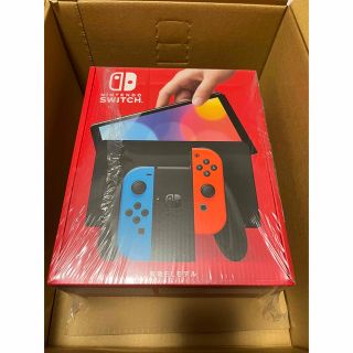 ニンテンドースイッチ(Nintendo Switch)のニンテンドースイッチ本体 有機EL ネオンブルー×レッド【新品・未開封】(家庭用ゲーム機本体)