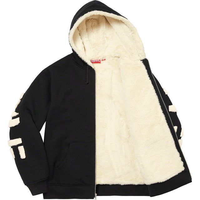 Supreme Faux Fur Lined Zip Up Hooded M