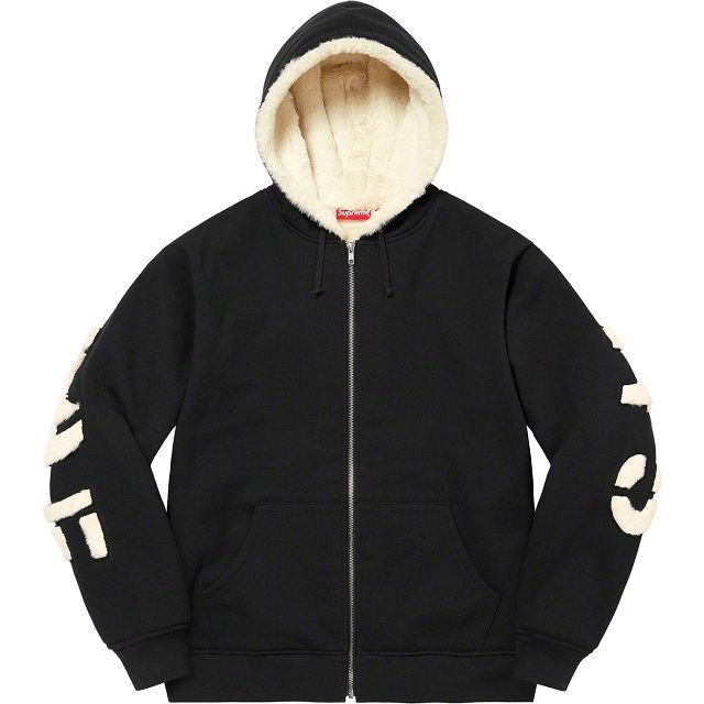 Supreme Faux Fur Lined Zip Up Hooded M