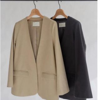 トゥデイフル(TODAYFUL)のlouren frare sleeve nocollar jacket(ノーカラージャケット)