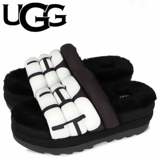 アグ　UGG Maxi Slide Logo サンダル　ムートンサンダル　厚底