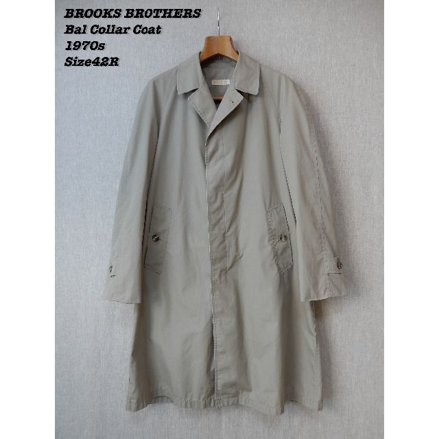 Brooks Brothers(ブルックスブラザース)のBROOKS BROTHERS Bal Collar Coat 70s 42R メンズのジャケット/アウター(ステンカラーコート)の商品写真