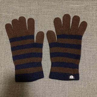 i touch gloves / 手袋 ブラウン×ネイビーボーダー(手袋)