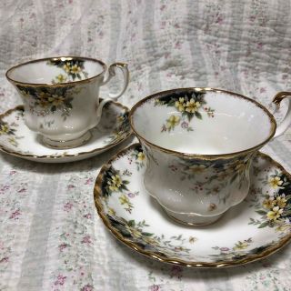 ロイヤルアルバート(ROYAL ALBERT)のロイヤルアルバートカップ&ソーサー２客(グラス/カップ)