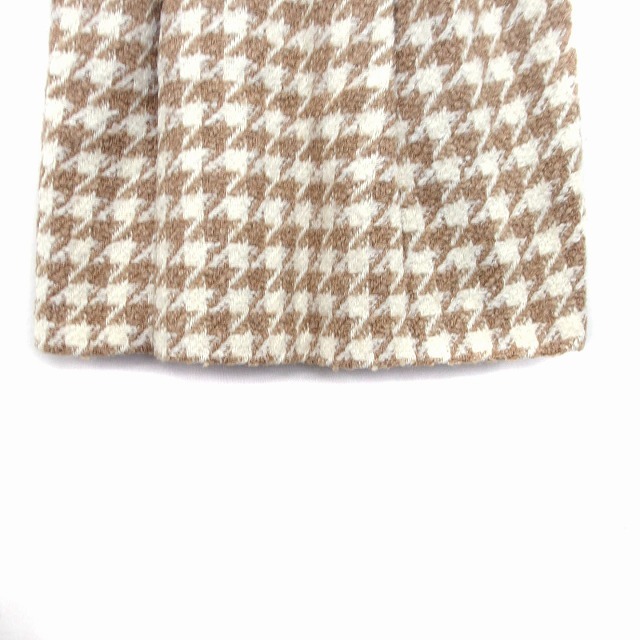JUSGLITTY(ジャスグリッティー)のジャスグリッティー スカート フレア ミニ 千鳥格子柄 0 ベージュ /KT3 レディースのスカート(ミニスカート)の商品写真
