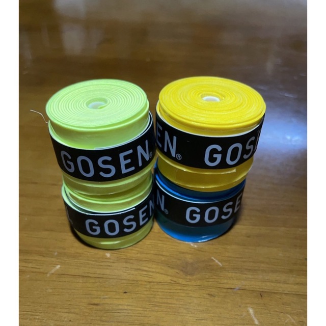 GOSEN(ゴーセン)のともにい様 GOSEN グリップテープ4個★蛍光2個青1黄1ゴーセン✳︎色変更可 エンタメ/ホビーのエンタメ その他(その他)の商品写真