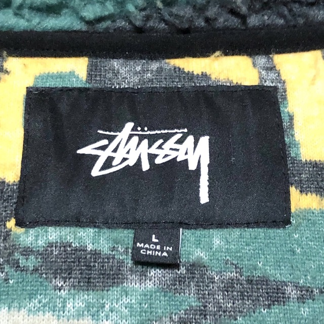 希少 STUSSY ステューシー ボア フリース ベスト 刺繍入り 大きめ 美品