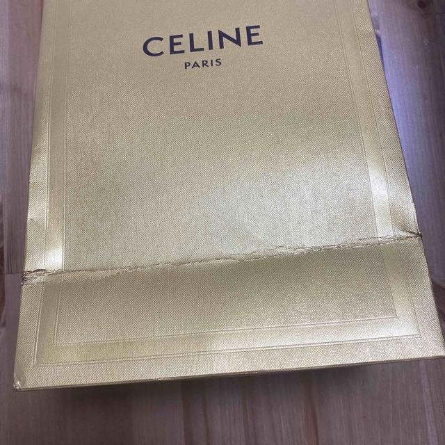 celine(セリーヌ)のセリーヌ　限定紙袋　ゴールド レディースのバッグ(ショップ袋)の商品写真