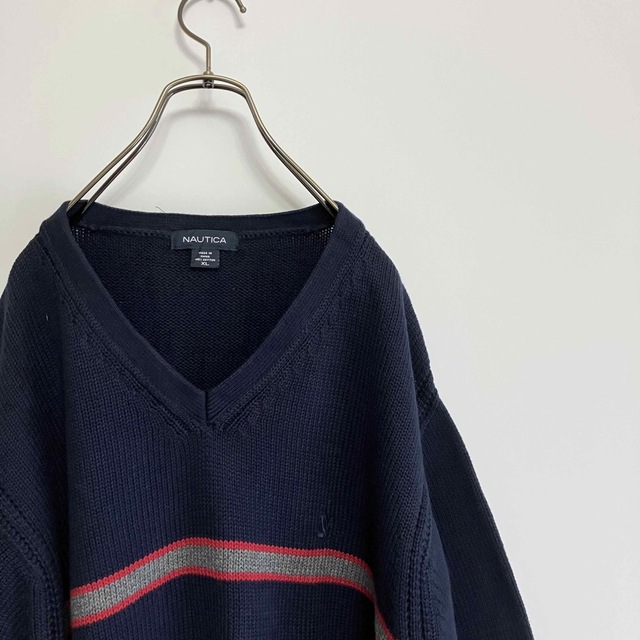 ノーティカ　コットンニット　ＸＬ　ワンポイント　セーター　オーバーサイズ