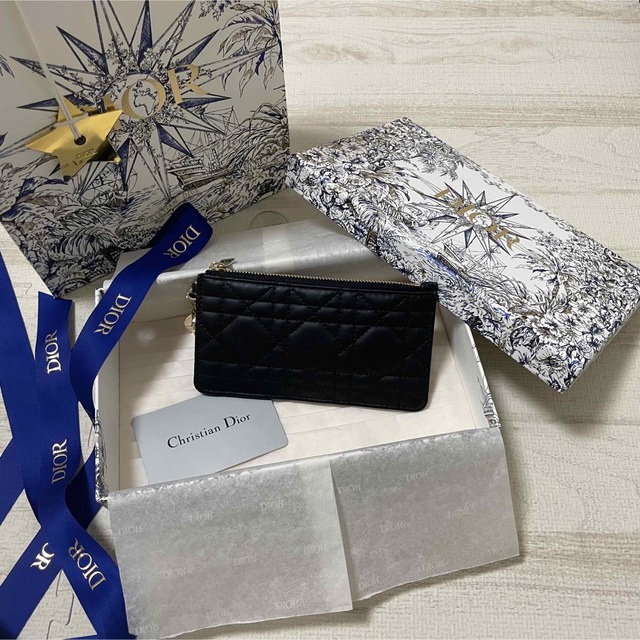 LADY DIOR スモール ジップ カードホルダー 黒 | www.jarussi.com.br