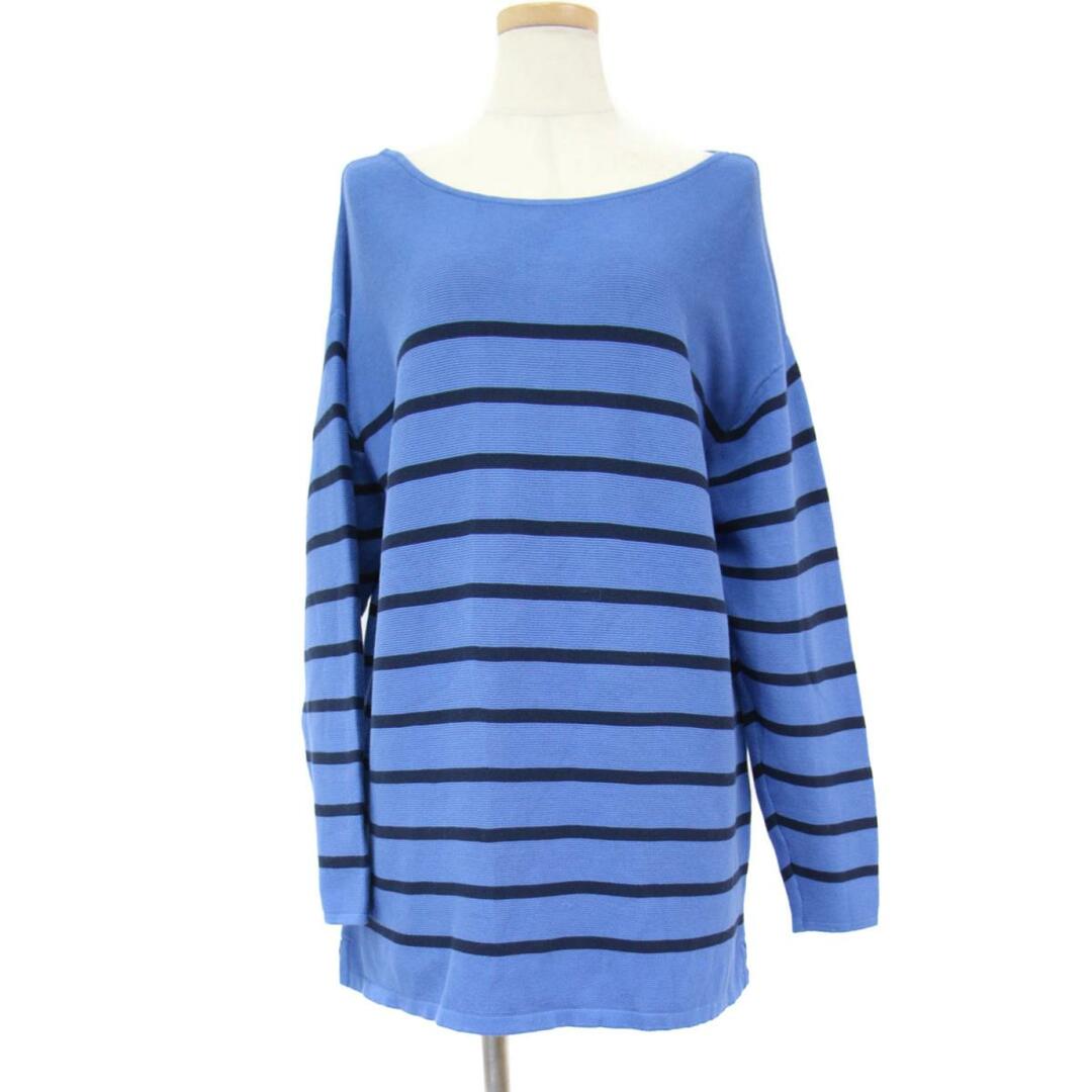 Plage プラージュ ニット トップス ブルー FREE 長袖 ボーダー 2WAY ...