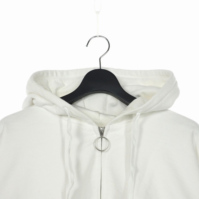 doublet - ダブレット doublet 22AWバーニング ジップ パーカー S 白