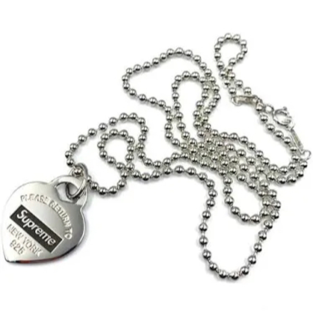 Supreme Tiffany Heart Tag Pendant ペンダント