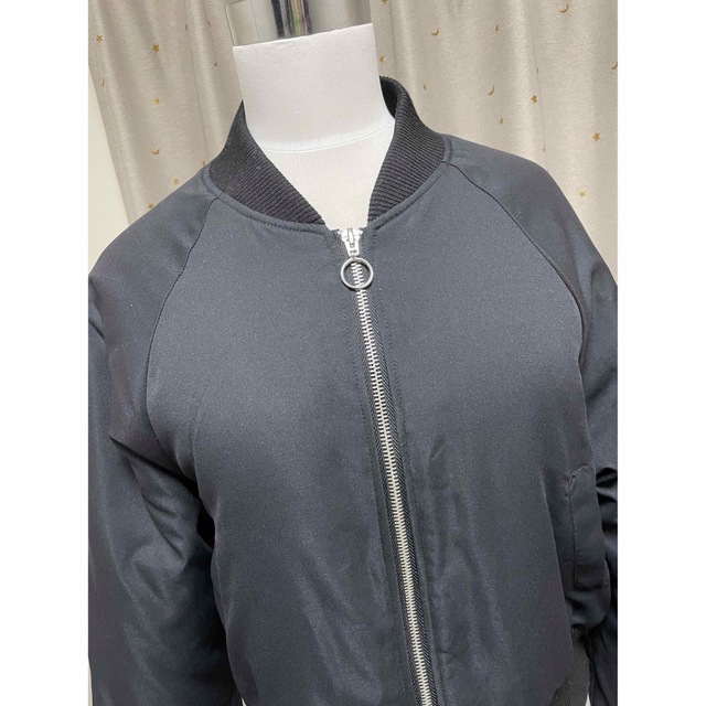 中綿あったかブルゾンMブラック レディースのジャケット/アウター(ブルゾン)の商品写真