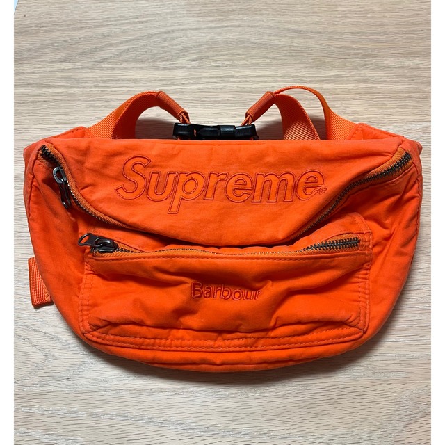 Supreme Barbour Waxed Cotton Waist Bag