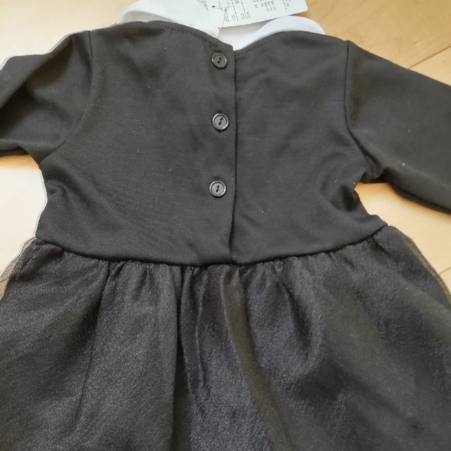 ワンピース　キッズ　黒　90 キッズ/ベビー/マタニティのキッズ服女の子用(90cm~)(ワンピース)の商品写真