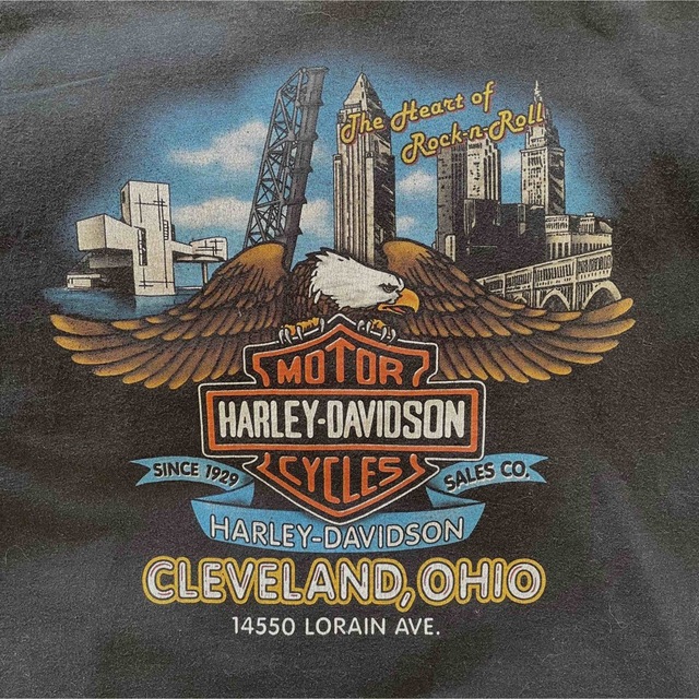Harley Davidson - ハーレーダビッドソンTシャツ 両面プリント 背面 